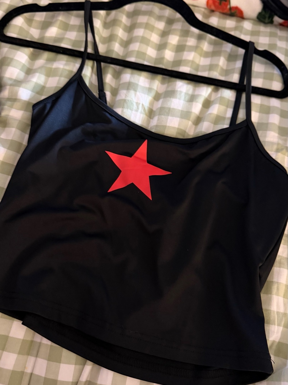 Princess Polly Black Bandeau Cami with Red Star Graphic
